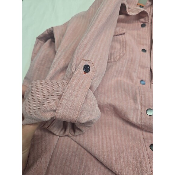 5.11 Tactical Shirt Women's M Red Tweed Snap Button Up Roll Tab Long Sleeve - Picture 12 of 13